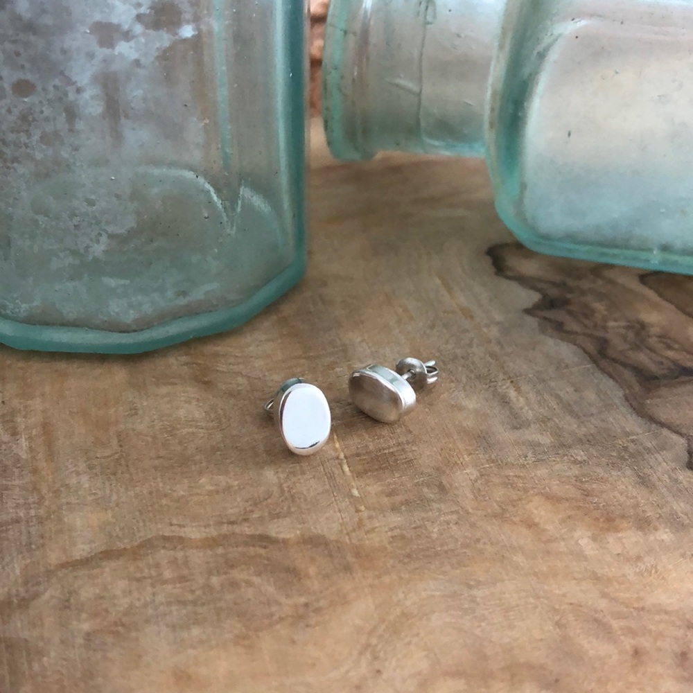 Oval Nugget Post Earring